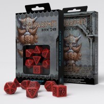 Red & Black Dwarf Dice Set (7) Box
