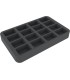 HS035BF05BO 35 mm (1.4 inches) half-size Figure Foam Tray with 16 slots