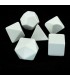 Opaque Polyhedral White Set of 6 Blank dice