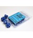 Opaque Blue/white Set of Ten d10s