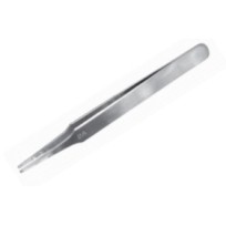 Flat Rounded Stainless Steel Tweezers (120 mm)