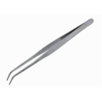 Strong Curved Stainless Steel Tweezers (175 mm)