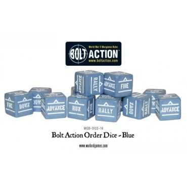 Bolt Action Orders Dice - Blue (12)