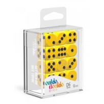 Oakie Doakie Dice Dados D6 16 mm Solid Amarillo (12)