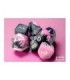 Gemini Mini-hedral Black-Pink/white 7-Die Set