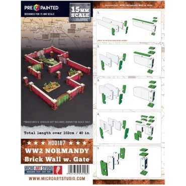 WW2 Normandy Brick Wall (Prepintado) 15mm