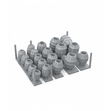 Wood Barrels - Basing Bits 32 Pieces