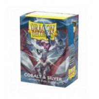 Fundas Dragon Shield: Matte Cobalt/Silver (100)