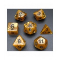 Pack 7 Dados Rol Marmoleado Café Y Negro