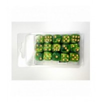 15 Dados de 16mm Verde