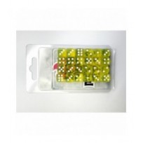 24 Dados de 12mm transparentes Amarillo