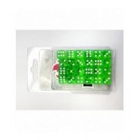 24 Dados de 12mm transparentes Verde Claro