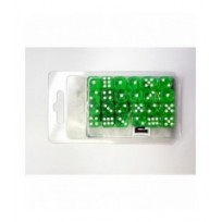 24 Dados de 12mm transparentes Verde Oscuro