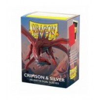 Fundas Dragon Shield: Matte Crimson & Silver (100)