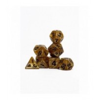 Pack 7 Dados Rol Marmoleado Café Y Negro