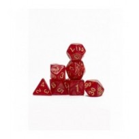 Pack 7 Dados Rol Marmoleado Sandia Y Amarillo
