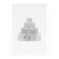 24 Dados de 12mm transparentes Blanco