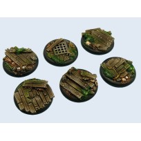 Wood Bases - Wround 40mm (2)