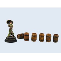 Small Wooden Barrels (6)