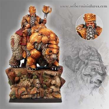 28mm/30mm Dwarf King on War Bear