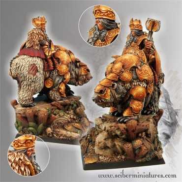 28mm/30mm Dwarf King on War Bear