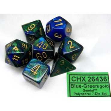 Blue-Green with Gold Set (7)