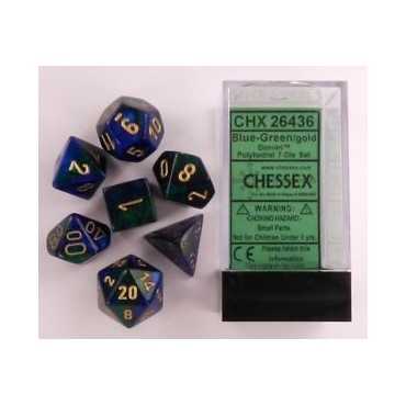 Blue-Green with Gold Set (7)