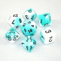 White-Teal with Black Set (7)