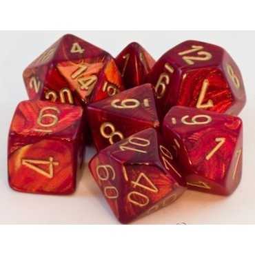 Scarab Scarlet with Gold Set (7)