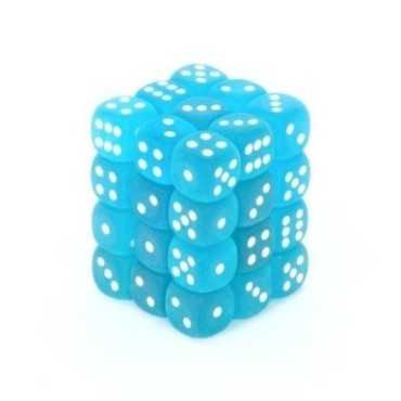 Frosted Caribbean Blue with White 12 mm (36)