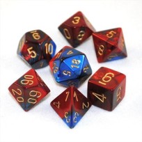 Blue-Red with Gold Set (7)
