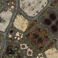 Mat - Dark Town 2 - 90x90cm