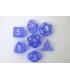 Frosted Polyhedral Blue/white Set (7)