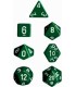 Opaque Polyhedral Green/white Set (7)