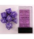 Opaque Polyhedral Purple/white Set (7)