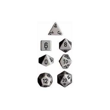 Opaque Polyhedral Dark Grey/black Set (7)
