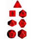 Opaque Polyhedral Red/black Set (7)