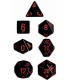 Opaque Polyhedral Black/red Set (7)