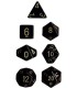 Opaque Polyhedral Black/gold Set (7)