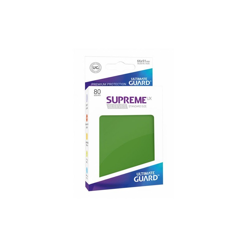 Supreme Ux Sleeves Fundas de Cartas Tamaño Estándar Verde (80)