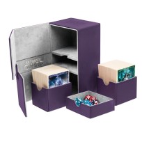 Twin Flip'n'Tray 160+ Caja de Cartas Tamaño Estándar XenoSkin Violeta