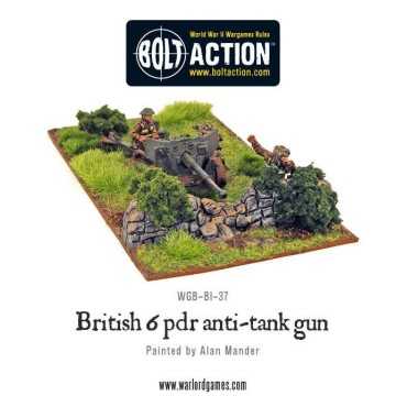 British Army 6 Pounder At Gun