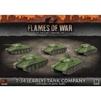 T-34 (Early) Tank Company (5) Plastic