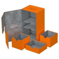 Twin Flip'n'tray 200+ Caja de Cartas Tamaño Estándar Xenoskin Naranja