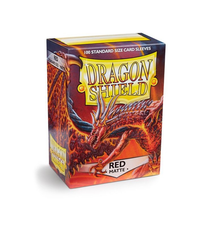 100 Dragon Shield card sleeves tarjetas fundas Standard Size maletero Crimson red rojo