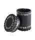 Dice Cup Runic Black Leather